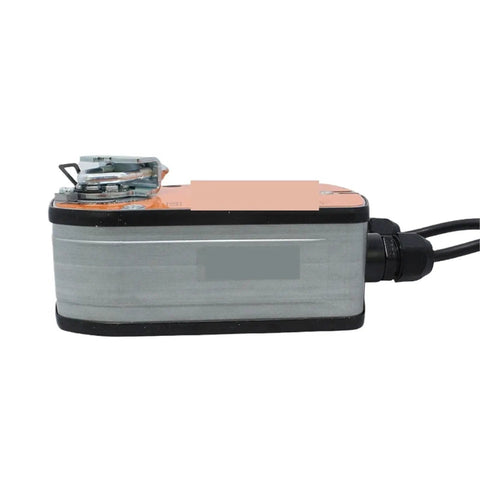 Real Deal 4 NM Rotary Actuator Assembly For Ventilation Drive AC DC 24V side view showing durable metal casing and connection ports.