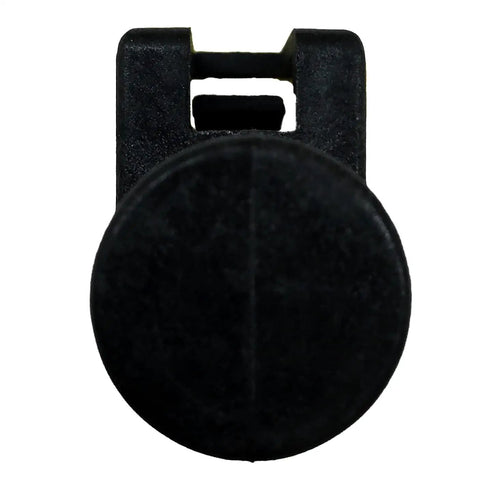 Front view of black Locking Cap Cover For Automatic Transmission Dipstick Charge Tube Seal With New Rubber Seal Replacement Part For Nissan