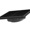 High Power Solar Exhaust Fan 2500RPM High CFM For Attic Up To 500 Sq Ft With IP65 Waterproof Build Auto On Off Whisper Quiet No Fuss Easy DIY Installation For Garage Greenhouse Shed Roof Vent 15W Solar Ventilation, showing a close-up view of the solar panel and fan components.
