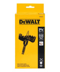 Self Feed Wood Drill Bit 3-5/8 Inch With 7/16 Ball Groove Shank packaging design showing brand and size details.
