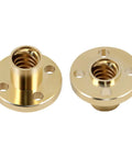 Set Of 4 Brass T8 Lead Screw Nuts For Z-Axis 3D Printer, 8mm Lead, 2mm Pitch, Compatible With Stepper Motors And Linear Guides