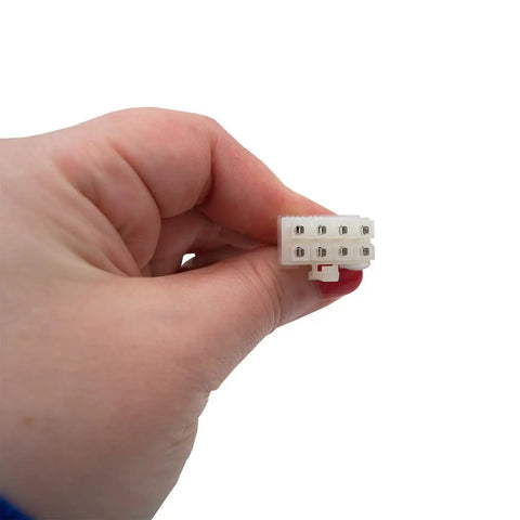 Hand holding pin connector of Freezer Drawer Ice Maker Assembly Replacement For DA97-07603B Not Universal Model Specific