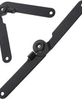 Heavy Duty 180 Degree Lid Support Hinges Set Of 2 Folding Rotatable Locking Hinges for furniture, shown with black finish.