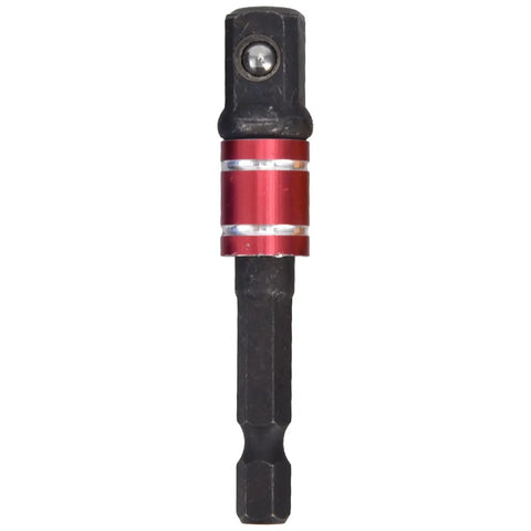 Premium Hex Shank To Square Head Socket Adapter Kit, Chrome Vanadium Steel Set, Perfect For Your Power Pneumatic Tools, The Ultimate Toolbox Upgrade To Get Every Job Done Smooth And Fast Today. 1/2 in adapter with detent ball