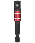 Rock Solid 3 Piece Socket Adapter Set With Hex Shank To Square Head Converters For Tough DIY Jobs Chrome Steel Durability In 1 4 Inch 3 8 Inch Size And A Big 1 2 Inch Option Your Tools Will Be Ready For Any Garage Adventure. 1/4 inch hex to square adapter, red and black chrome steel