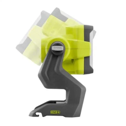 Side view of 18V Dual Power LED Work Light With 20 Watt LED And Over 1800 Lumens 360 Degree Rotating Head Tripod Mount Compatible Battery Not Included Tool Only Great For Job Sites And Home Projects showing rotating head mechanism.