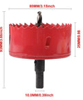 Bi Metal Hole Saw Set M42 HSS Ten Diameters 75mm Through 120mm Heavy Duty Cutters For Wood Metal Aluminum Iron Sheet Pipe