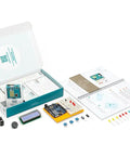 R4 Uno Starter Kit for Electronics and Coding With Uno R4 WiFi Board 13 Hands On Projects in a Printed Book Plus Growing Online Resources and Official Certification Voucher components displayed.