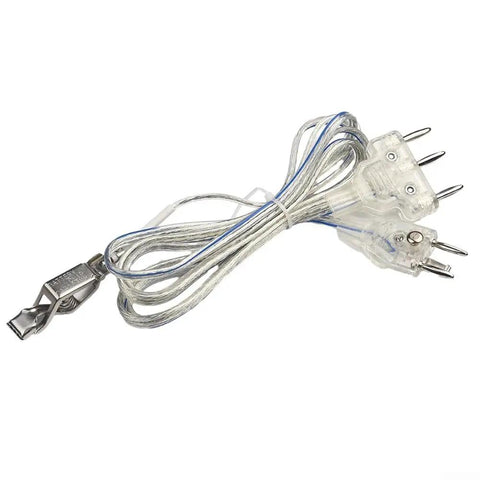 Pro Grade Body Cords For Foil And Epee With Stainless Steel And Plastic Cable, close-up view of the connectors and cable.