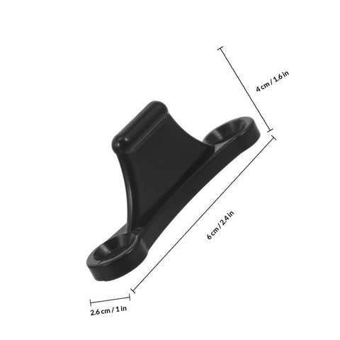 Tough Black Nylon RV Door Catch Retainer Hook Replacement For Your Motorhome Or Camper, 6cm long, 2.6cm wide, durable design.