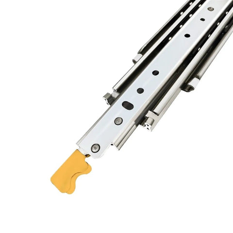 Heavy Duty Full Extension Drawer Slides With Lock 40 Inch 1 Pair Detachable Quick Release Latches 3 Fold Full Extension