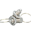 Hardcore 5 Piece Stainless Steel Spring Plunger Locating Pin Kit With Tactile Ring Knob For Slick Mechanical Alignment And Reliable Indexing Operations Pro Grade, showcasing stainless steel pins with rings.
