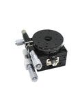 Motorized Rotary Positioning Stage XYR 80mm LSP80 L, micrometer-driven trimming platform, high precision optical workholding.