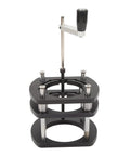 Router Lift Base For DIY Woodworking Table Aluminum Alloy Lift System With 4 Jaw Clamp Crank Handle Fits Small Trimming Machines Up To 51mm Height Adjustment For Precise Height Tuning, black aluminum base with crank handle