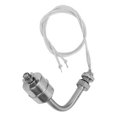 Stainless Steel Liquid Level Sensor 75mm for Pools and Tanks with wiring, Heavy Duty Water Level Probe, 0-220V Range, 120C Max Temp