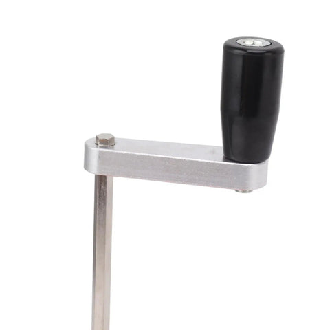 Heavy Duty Metal Router Lift Base Kit With Four Jaw Clamp And Smooth Crank Handle For Woodworking Tables handle detail showing smooth operation