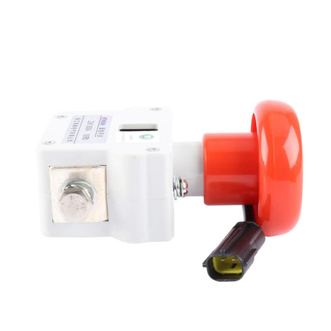ZJK300a Heavy Duty Stop Switch For Industrial Control Panels With Reliable Contactors, red button, side view, secure connection.
