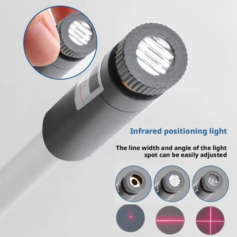 Plug And Play USB Laser Alignment Light With Slick Magnetic Mount For Sewing And Craft Cutting showing adjustable lens detail.