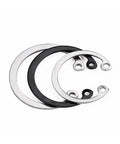 Hot Pick Heavy Duty Black Carbon Steel M40 Shaft Clamps And Hole Washers Plus Snap Retainers For Home DIY Fixes Fasteners Set! black and silver retaining rings