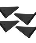 Heavy Duty Triangle Shelf Brackets For Wall Mount Floating Corner Supports sturdy black iron metal kit for indoor organization.