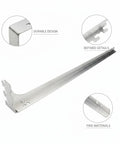Built Tough L Shaped Shelf Bracket For Wall Mount Storage In Kitchen Cabinets Closets And Wardrobes Two Point Eight Inch Height Stainless Steel Silver 1 Pack Easy Install, durable design with refined details and fine materials