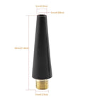 Plastic nozzle from Pump Needle Kit Adapter Set For Portable Tire Inflator And Air Compressor with size dimensions shown