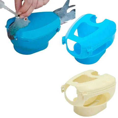 Racing Pigeon Holder With Thickened Carrier Support And Easy Mounting Bracket for safe health checks, blue and beige models.
