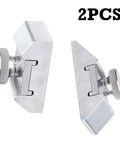 Rock Solid Aluminum Sandpaper Holder And Precision Corner Sanding Block With Ergo Grip For No Sweat Woodworking Polish And Flat Out Metal Detailing Shop Pro Gear Two Pack showing two aluminum blocks with grips.
