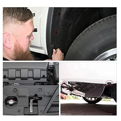 Installation of 100 Pcs Push Type Retainer Clips For Lexus And Toyota Body Panels And Splash Shields 90467-07201 Replacement