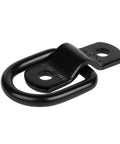 Beefy Heavy Duty D Ring Tie Down Anchor in solid steel, surface mount for trailer, truck bed, camper, and pickup, black finish