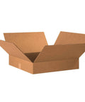 Heavy Duty Flat Corrugated Kraft Shipping Box 20x20x4 Inches Built Tough For Apparel Books Artwork Reusable And Recyclable Holds Up To 65 Lb