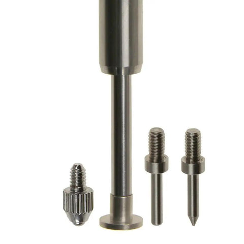 Digital Electronic Indicator Gauge 0 To 1 Inch With 0.0005 Inch Resolution Absolute And Incremental Modes Inch To Metric Conversion Includes Four Probes Carbide Ball Large Flat Small Flat Point Large LCD Display Flat Back Or Lug Back, probes