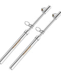 GODESON dual-head tire pressure gauge set, chrome-plated metal, pack of 2.