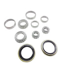 10 Piece All In One Front Wheel Bearings And Seals Kit Fits Ford Explorer 1995 2011 Ranger 1995 2011 Mercury Mountaineer 1997 2001 Mazda B2300 B2500 B3000 B4000 1995 2009 RWD Easy Install Hub Replacement displayed with bearings and seals arranged.