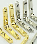 90 Degree Zinc Alloy Spring Hinge For Wooden Jewelry Boxes And Gift Chests, 10 Pcs Per Bag, Rust Resistant Hardware, gold and silver hinges
