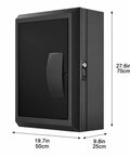 Heavy Duty EV Charger Enclosure Lockable Wall Mount Charging Station Combo Key Lock Security Weatherproof Housing for Electric Vehicle, 70x50x25cm.