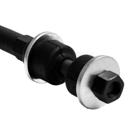 2 Pack Front Sway Bar End Links K90680 That Fit 2000 Through 2006 Toyota Tundra And 2001 Through 2007 Toyota Sequoia Greasable Socket End Links For A Smooth Ride And Solid Steering, close-up of black metal end link with silver washers