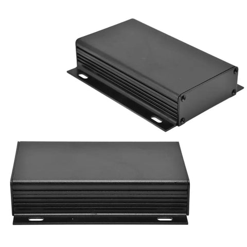 Durable Aluminum Electrical Enclosure Box For Circuit Boards, Split Enclosure With Heat Dissipation, Waterproof, Industrial Grade Protection, Easy Mounting, 25x84x110mm matte black aluminum case