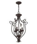 Coronado Bronze 4 Light Foyer Chandelier With Transitional Design That Blends Classic Vibes And Modern Flair For A Bright Welcome