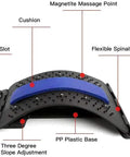 Heavy Duty Emoly Back Stretcher For Pain Relief Spine Decompression Yoga Curvature Correction features adjustable slope, cushion, and magnetite points.
