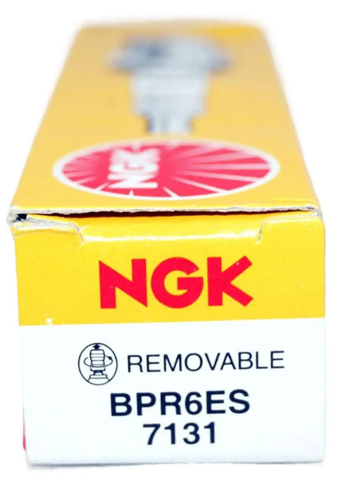 Box of BPR6ES Spark Plugs Eight Pack 7131 for Classic Cars, NGK removable packaging visible