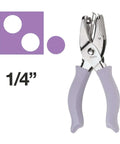 Purple Circle Hand Punch 1/4 Inch For Crafts With Cushioned Grip Dope Easy To Use For Scrapbooking And Card Making Punch