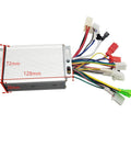 36V-48V 350W Brushless DC Motor Controller with aluminum housing and wires for electric bicycles and scooters.