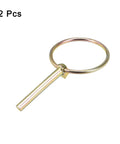 Linch Pin With Ring Set 2 Pack 3/16 Inch By 1-3/4 Inch Heavy Duty Trailer Pins Gold Finish for outdoor use