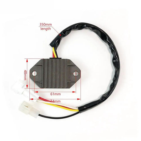 Voltage Rectifier And Regulator Kit For WR250F 2007-2013 Ride-Ready Power Regulator with measurements 350mm cable 74x48mm unit