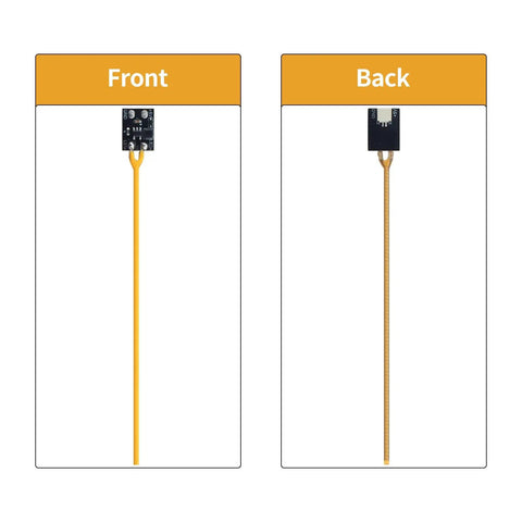 Front and back view of 100mm Silicone COB LED Strip Light With PCB Interface Board Kit For 3D Printer Accessories