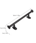 Heavy Duty Cast Iron Gate Handle 11.81 Inch Barn Door Pull With Vintage Rustic Farmhouse Charm, Outdoor Shed Fence Hardware dimensions