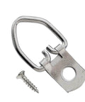 100 Pack D Ring Picture Hangers With Screws For Hanging Frames Mirrors Clocks Paintings Ten Pound Load Support One And A Quarter Inch Long Five Eighths Inch Wide Bulk Pack Includes 100 Six By One Half Inch Slotted Phillips Combo Screws, silver D-ring with screw