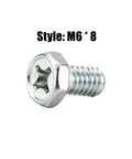 Rock Solid 10 Pack Stainless Steel Mounting Screws For Google Nest Cam Floodlight showing M6 * 8 screw with hex head design.