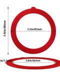 Front and side view of Canister Flush Valve Seal Replacement Kit 3 Pack Pro Grade Silicone GP1059291 For K4436 Compatible Leak Proof Toilet Tank Gasket Upgraded Durable Seal For Tight Fit Easy Install